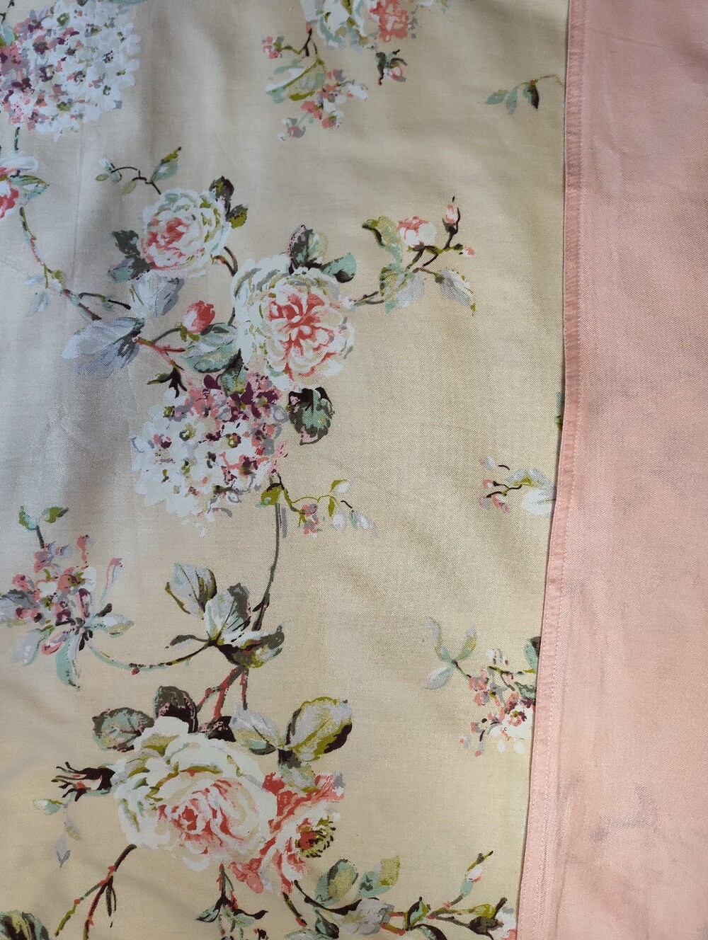 Dolce Mela, Queen 6 Piece Duvet Cover Set Peach Floral, Reversible,  100% Cotton